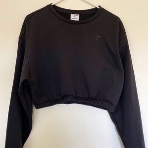 Gymshark x Whitney Simmons Black Crop Pullover